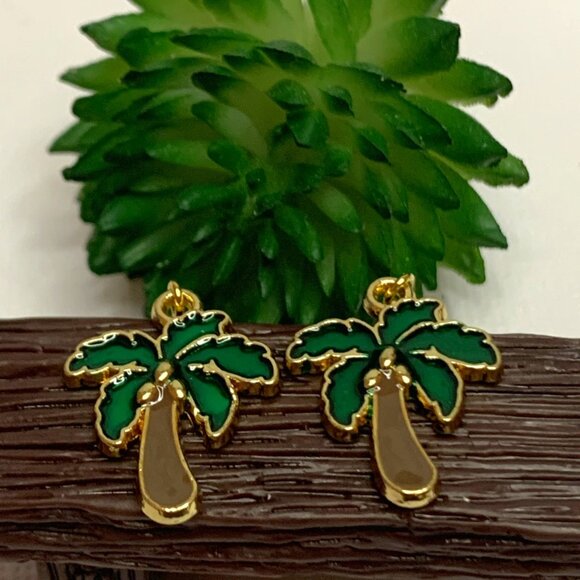 Palm Tree Earring, Tree Earring, Coconut Tree, Beach Earring, Gift Idea, Nature - Picture 2 of 8